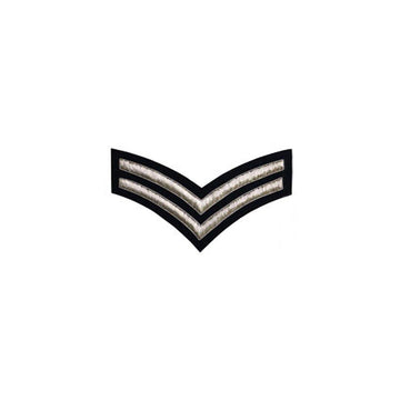 imperial-highland-supplies-2-stripe-chevron-badge-silver-bullion-on-dark-blue